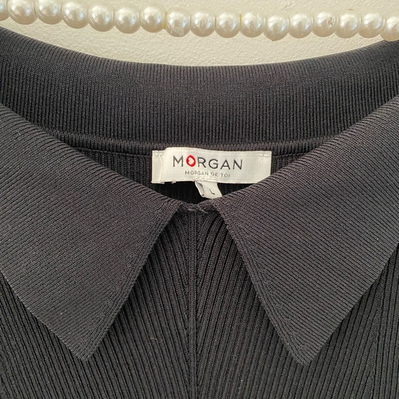 Morgan de Toi Black  vintage y2k Mini Dress with Gold Accents - Picture 7 of 9